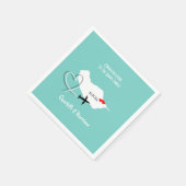 Tropical Destination Madeira Wedding Serviette (Ecke)