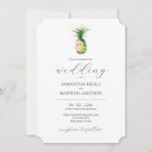 Tropical Destination Unique Wedding Invitation Einladung (Vorderseite)