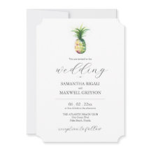 Tropical Destination Unique Wedding Invitation