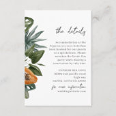 Tropical Destination Wedding Details Begleitkarte (Vorderseite)