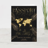 Tropical Destination Wedding  Passport QR Code Einladung (Vorderseite)