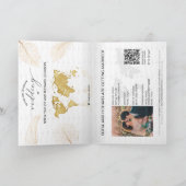 Tropical Destination Wedding  Passport QR Code Einladung (Innenseite)