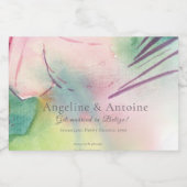 Tropical Destination Wedding  Schaumweinetikett (Einzelnes Label)