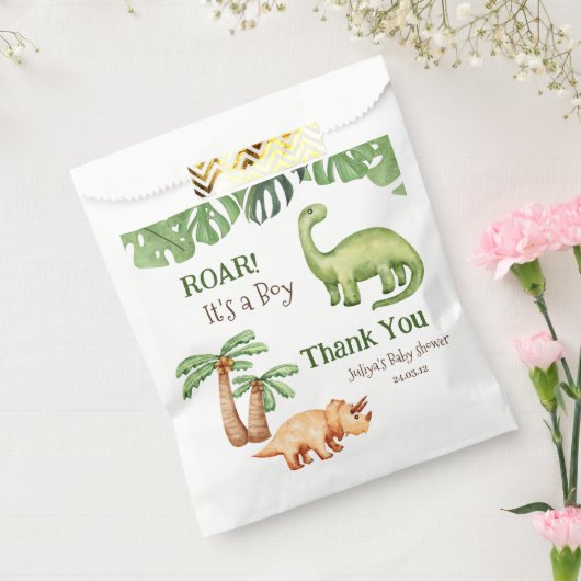 Tropical Dinosaur Baby Dusche Geschenktütchen (Versiegelt)