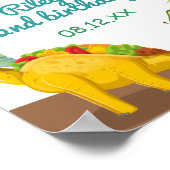 Tropical Dinosaur Tacos Tacosaurus Party Geburtsta Poster (Ecke)