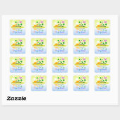 Tropical Dinosaurs Island Name Stickers (Blatt)