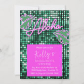 Tropical Disco Bachelorette Einladung (Vorderseite)