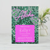 Tropical Disco Bachelorette Einladung (Stehend Vorderseite)