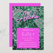 Tropical Disco Bachelorette Einladung (Vorne/Hinten)