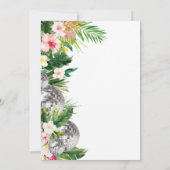 Tropical Disco Ball Blätter Babydusche Einladung (Rückseite)