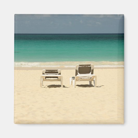 Tropical Dominican Beach Paradise Magnet (Vorne)