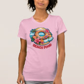 Tropical Donut Beach Food essbar T-Shirt (Vorderseite)