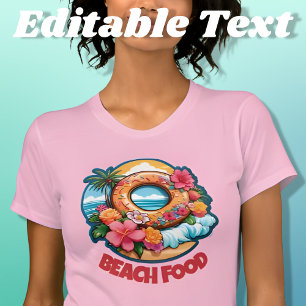Tropical Donut Beach Food essbar T-Shirt