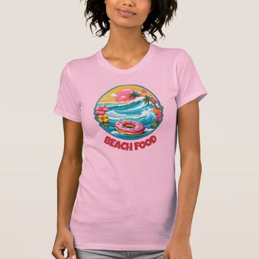 Tropical Donut Beach Food essbar T-Shirt (Vorderseite)