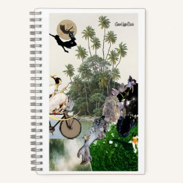 Tropical dreamlike conceptual collage notizblock