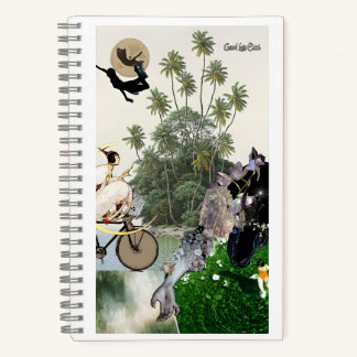 Tropical dreamlike conceptual collage notizblock