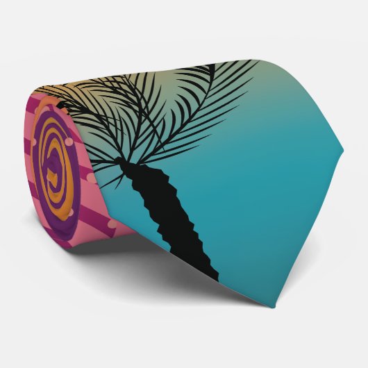 Tropical Dreamset Modern Minimalistisch Krawatte (Gerollt)