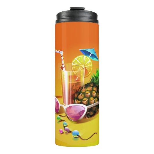 Tropical Drink individuelle Name Tumbler Thermosbecher (Vorderseite)