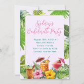 Tropical Drinks Bachelorette Party Einladung (Vorderseite)