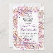 Tropical Driving Palm Verlass Floral Bridesmaids M Einladung (Vorderseite)