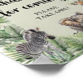 Tropical Dschungel Safari Tiere Danke für das Komm Poster (Ecke)