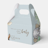 Tropical Dusty Blue Jungle Baby Dusche Geschenkschachtel (Vorderseite)