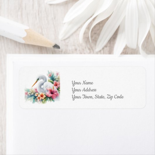 Tropical Egret Bird Island Beach Coastal (Insitu)