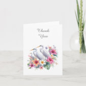 Tropical Egret Coastal Danke Note Card (Vorderseite)