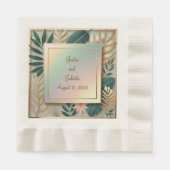 Tropical Elegance Minimalistisches Abendessen Serviette (Vorderseite)