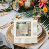 Tropical Elegance Minimalistisches Abendessen Serviette