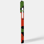 Tropical Elegance Roter Hibiskus auf Schwarz Case-Mate iPhone Hülle (Rückseite / Links)