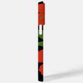 Tropical Elegance Roter Hibiskus auf Schwarz Case-Mate iPhone Hülle (Rückseite / Rechts)