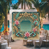 Tropical Elegance Square Rahmen Hochzeit Einladung
