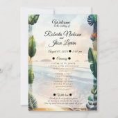 Tropical Elegance Wedding Einladung (Vorderseite)