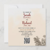 Tropical Elegance Wedding Einladung (Rückseite)