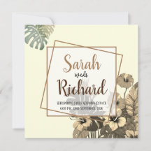 Tropical Elegance Wedding Einladung