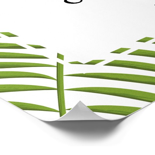 Tropical Elegant Blätter Gästebuch Hochzeitszeiche (Ecke)