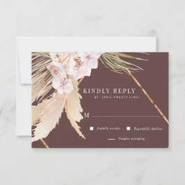 Tropical Elegant Floral RSVP-Karte RSVP Karte