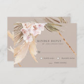 Tropical Elegant Floral RSVP-Karte RSVP Karte (Vorne/Hinten)