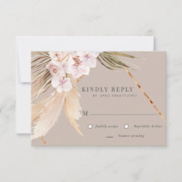 Tropical Elegant Floral RSVP-Karte RSVP Karte