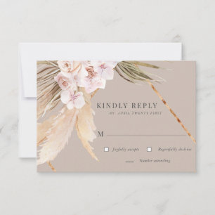 Tropical Elegant Floral RSVP-Karte RSVP Karte