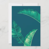 Tropical Elegant Palm Blätter Einladung (Rückseite)
