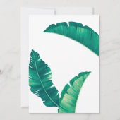 Tropical Elegant Palm Blätter Einladung (Rückseite)