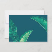 Tropical Elegant Palm Blätter Save The Date (Rückseite)