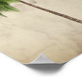 Tropical Elegant Palm Tree Vintag Poster (Ecke)