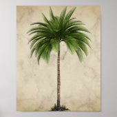 Tropical Elegant Palm Tree Vintag Poster (Vorne)