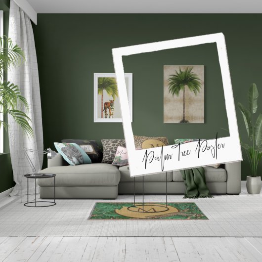 Tropical Elegant Palm Tree Vintag Poster