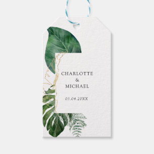 Tropical Elegant Plant Trending Wedding Geschenkanhänger
