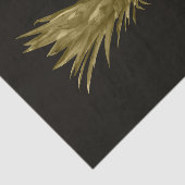 Tropical Elegante Black Gold Ananas Seidenpapier (Ausschnitt)