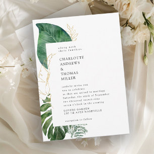 Tropical Elegante Pflanze Trending Wedding Einladung